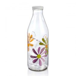 decorated glass bottle sirio delice collection